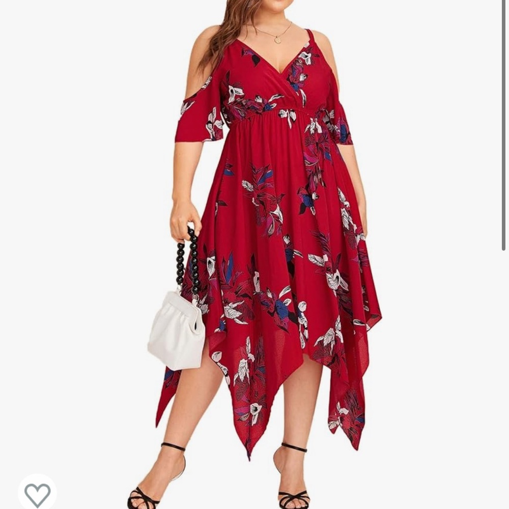 Cold shoulder floral dress